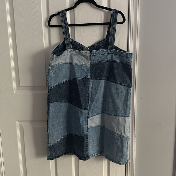 NWT Gap Petite Denim Patchwork Dress - Picture 3 of 5